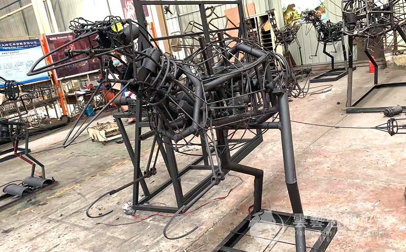 Fabrication of dinosaur steel skeleton